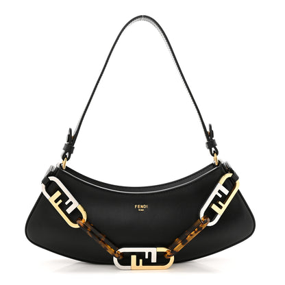 Fendi Vitello Queen Palmellato Fendi O'Lock Swing Black 1 of 11