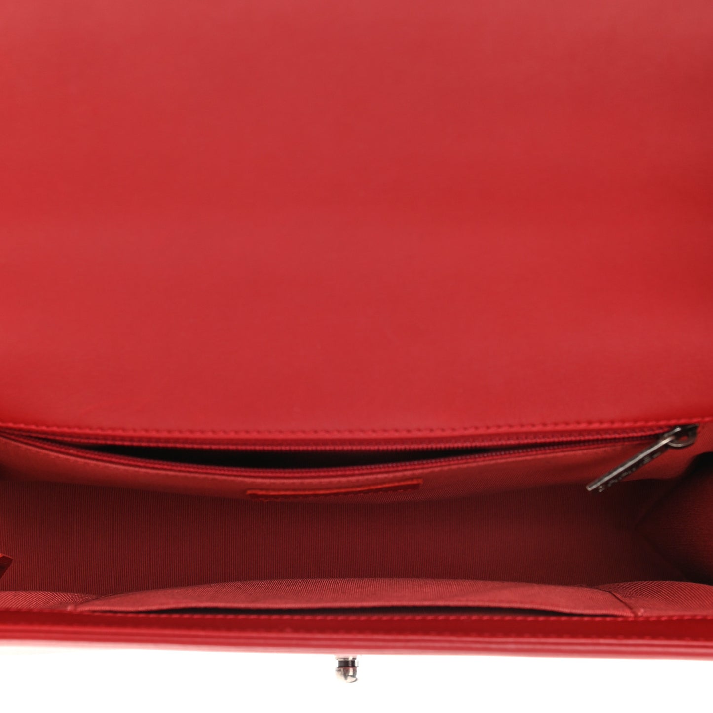 Lambskin Quilted New Medium Boy Flap Dark Red