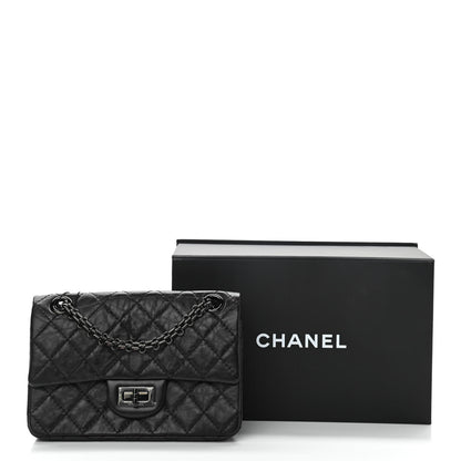 Chanel Aged Calfskin Quilted 2.55 Reissue Mini Flap So Black 11 of 11