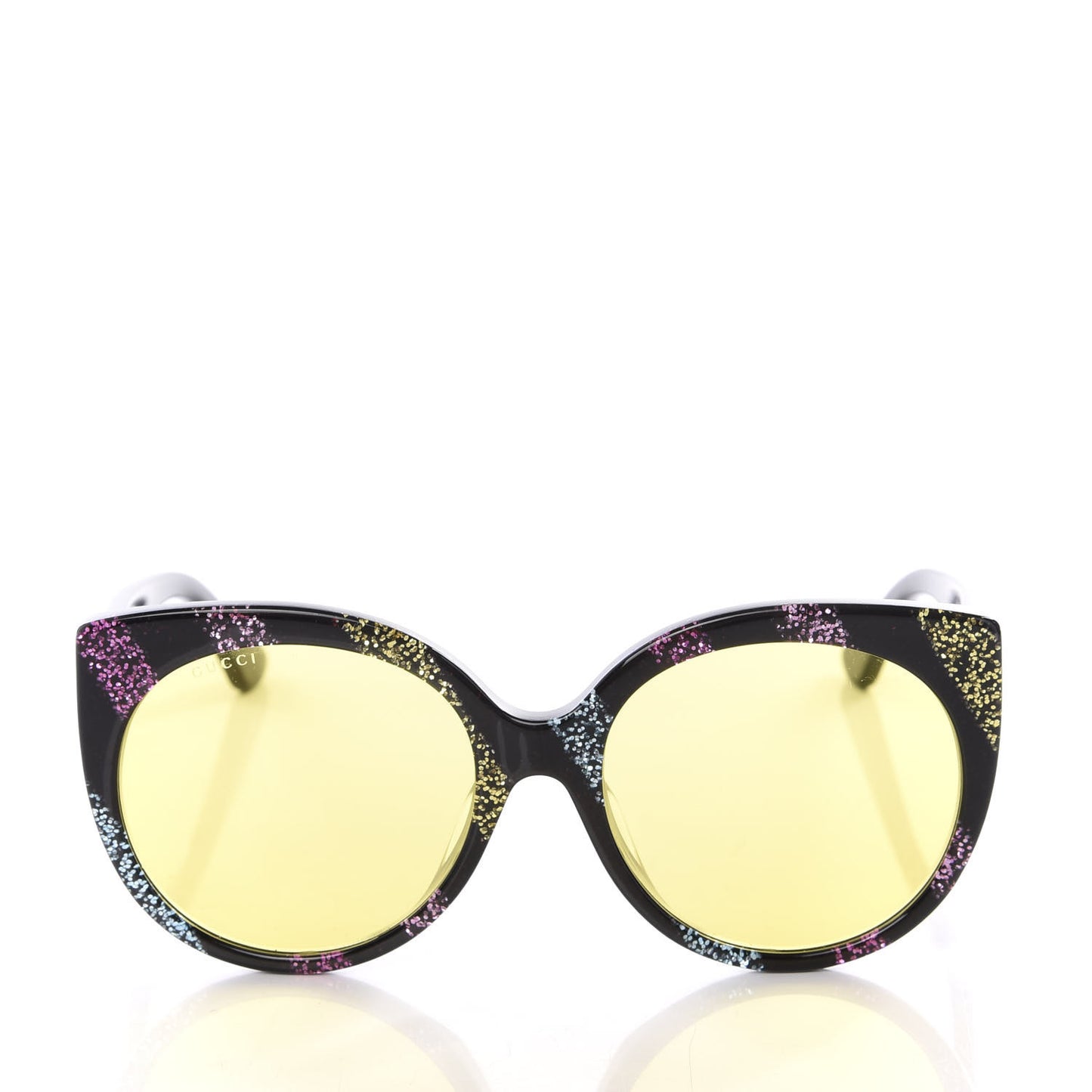 Glitter Cat Eye Sunglasses GG0325SA Black Yellow