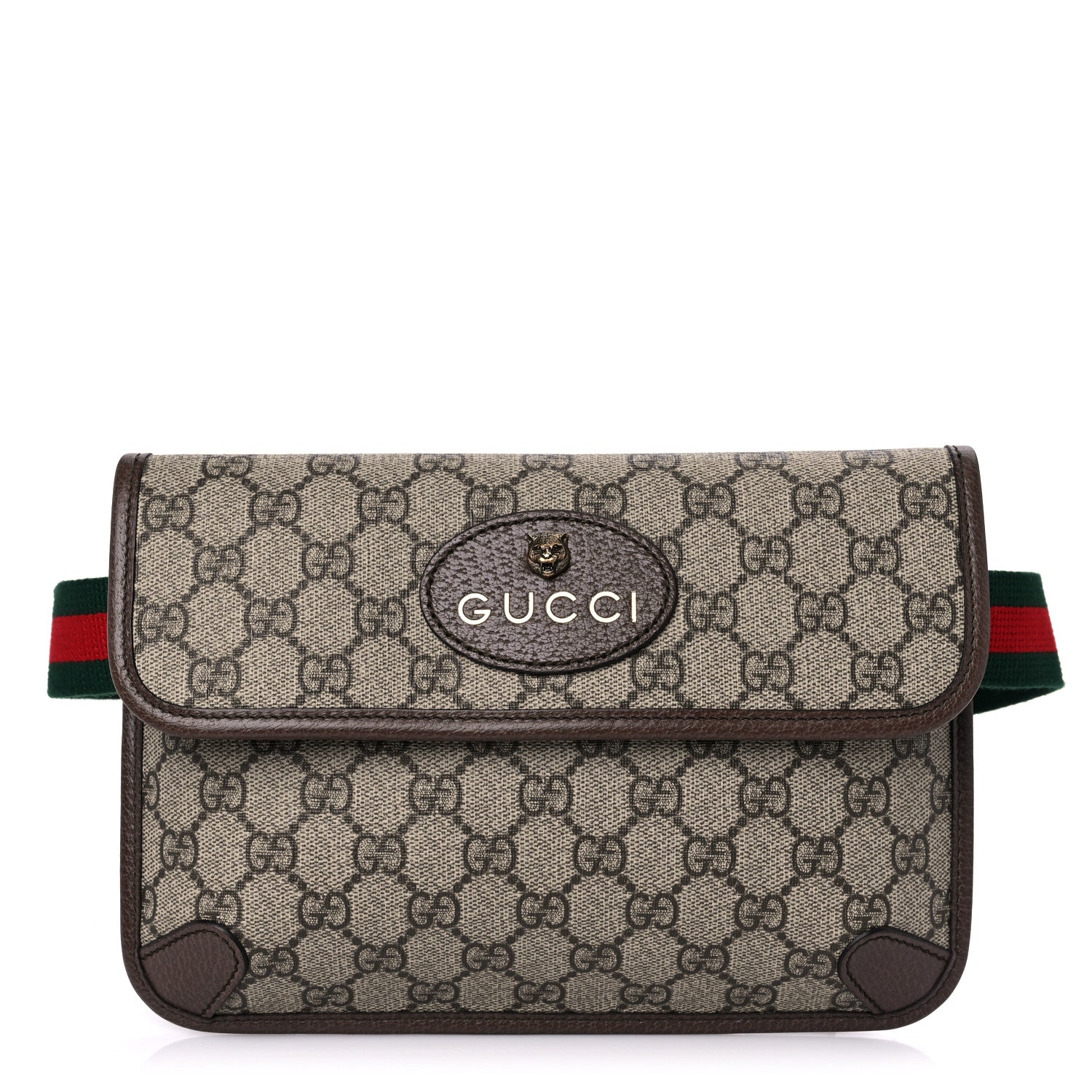 Gucci GG Supreme Monogram Neo Vintage Web Belt Bag Brown 1 of 12