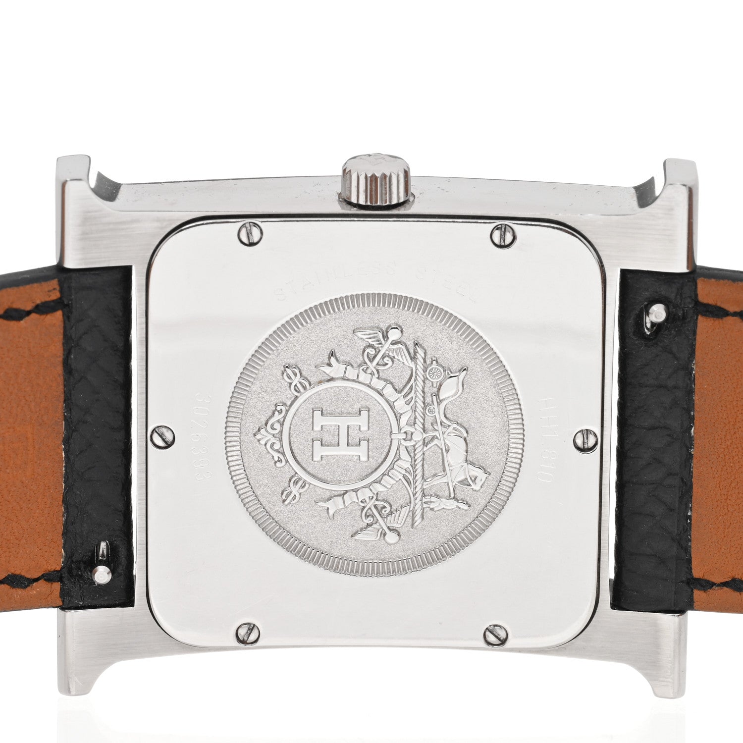 Hermes Stainless Steel Epsom 30.5mm Heure H Hour Quartz Watch Noir 4 of 4