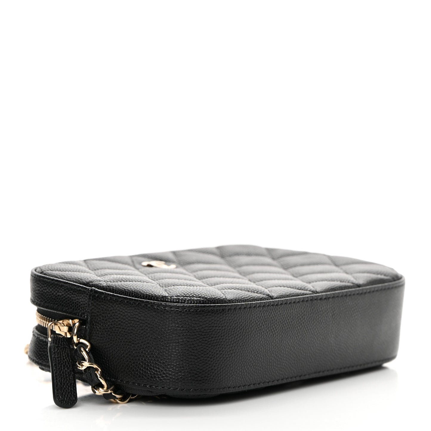 Caviar Quilted Vanity With Chain Black
