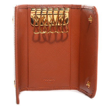 Prada Saffiano Metal 6 Key Holder Rame 5 of 8
