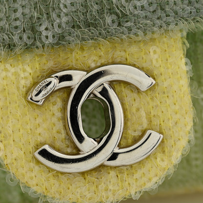 Chanel Sequin Waterfall Flap  Green Light Green Yellow 11 of 11