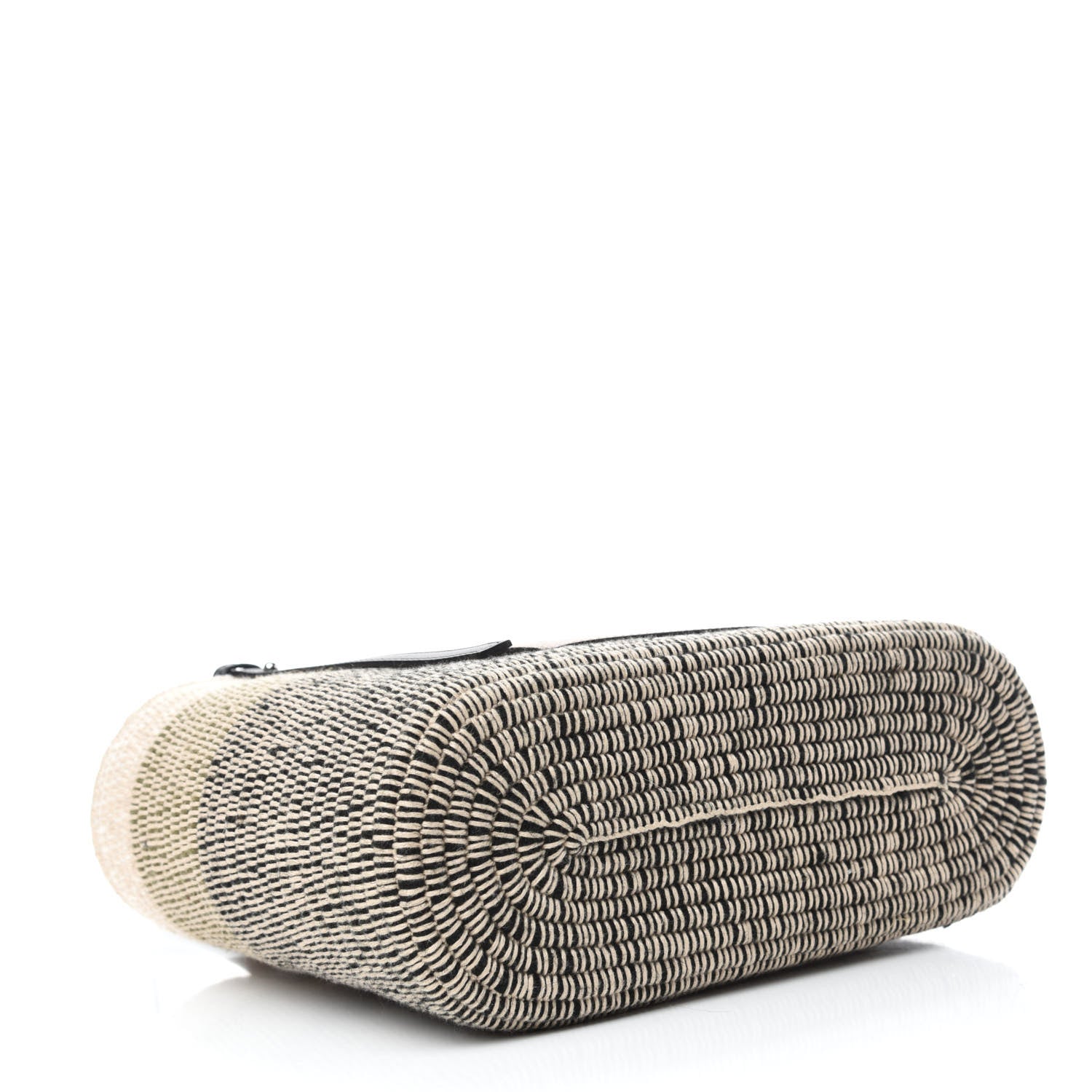 Loewe Textile Calfskin Small Square Basket Tote Bag Tan Black 4 of 11