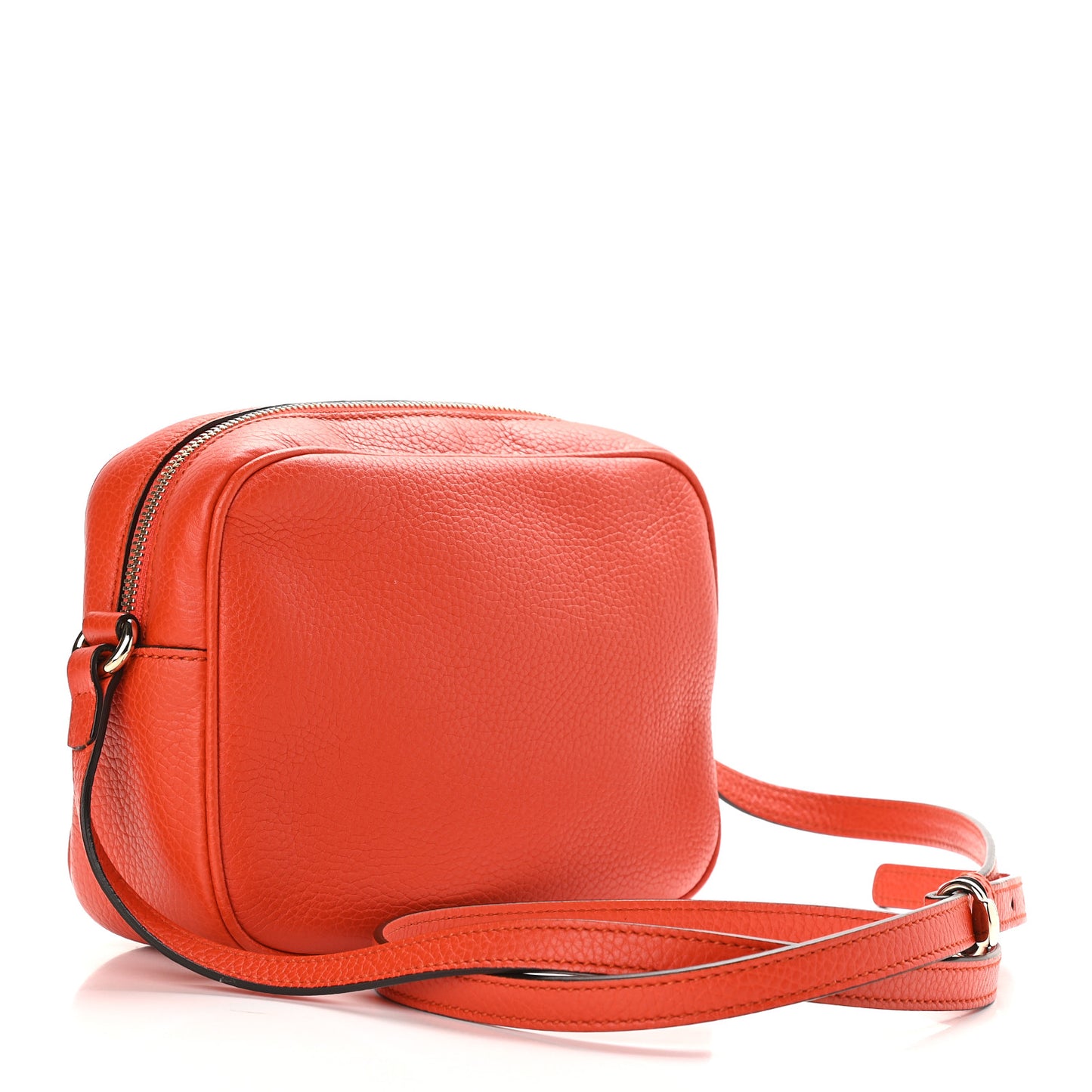 Pebbled Calfskin Small Soho Disco Bag Sun Orange