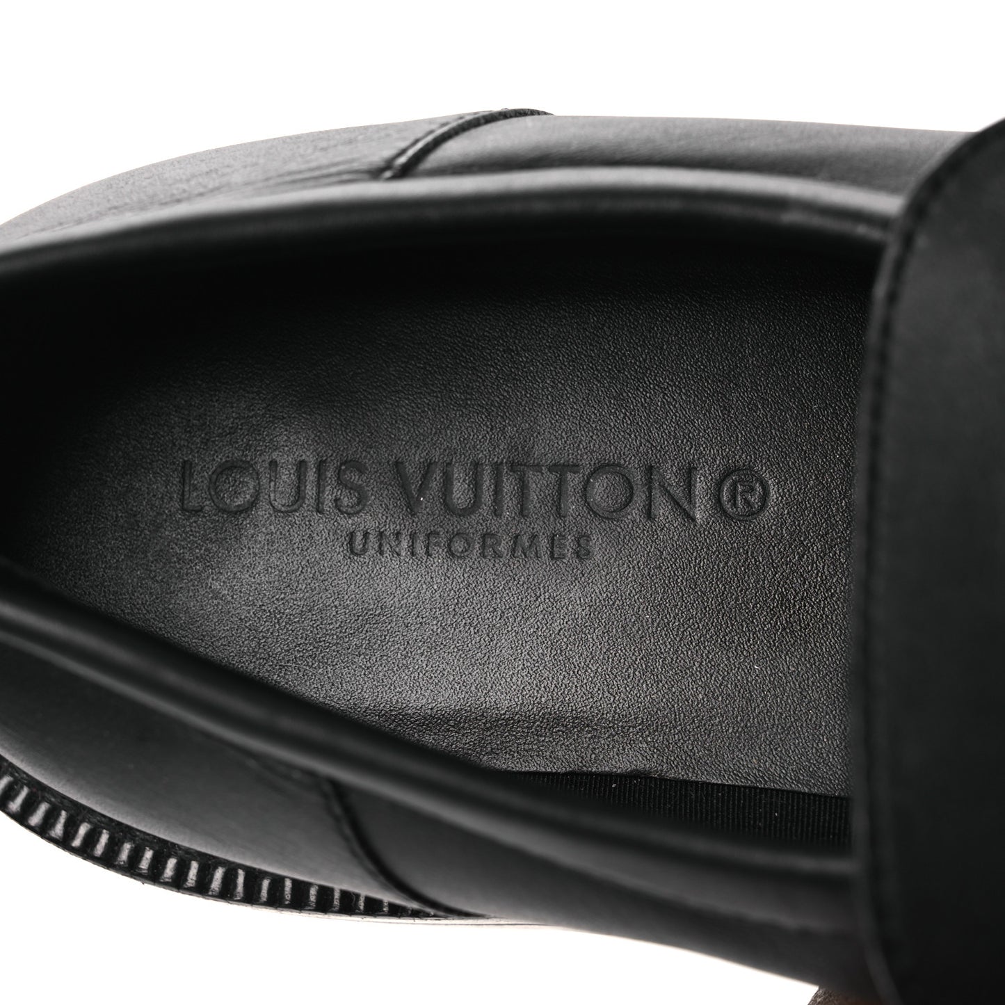 Calfskin Oversized Chain Academy Loafers 39 Black