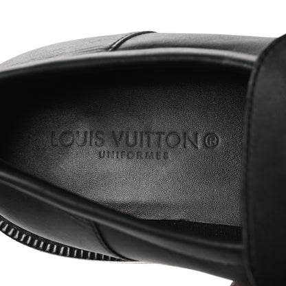 Louis Vuitton Calfskin Oversized Chain Academy Loafers 39 Black 9 of 14