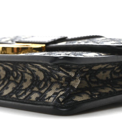 Christian Dior Oblique 30 Montaigne Flap Bag Blue 10 of 11