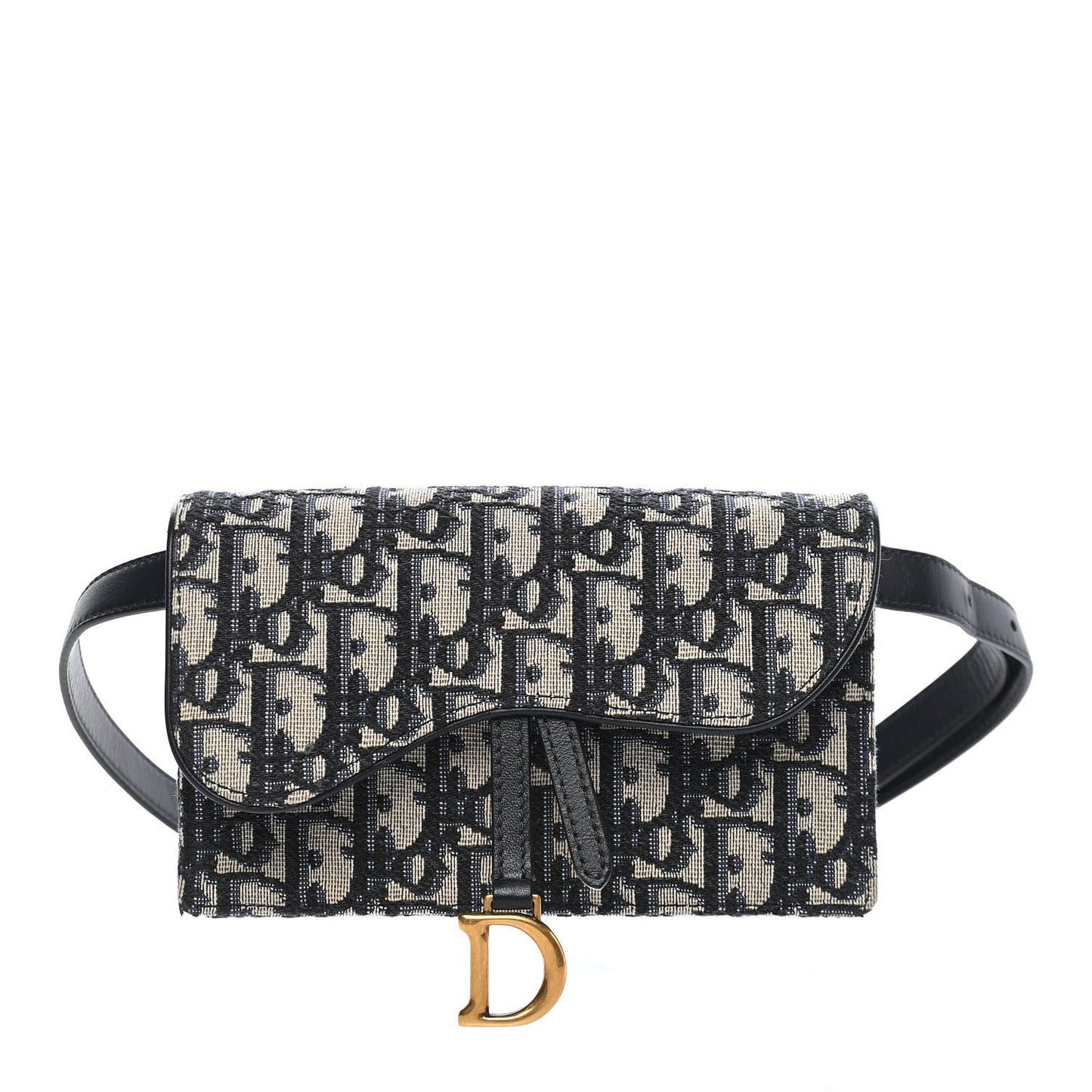 Oblique Saddle Belt Bag Blue