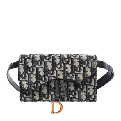 Christian Dior Oblique Saddle Belt Bag Blue 1 of 8