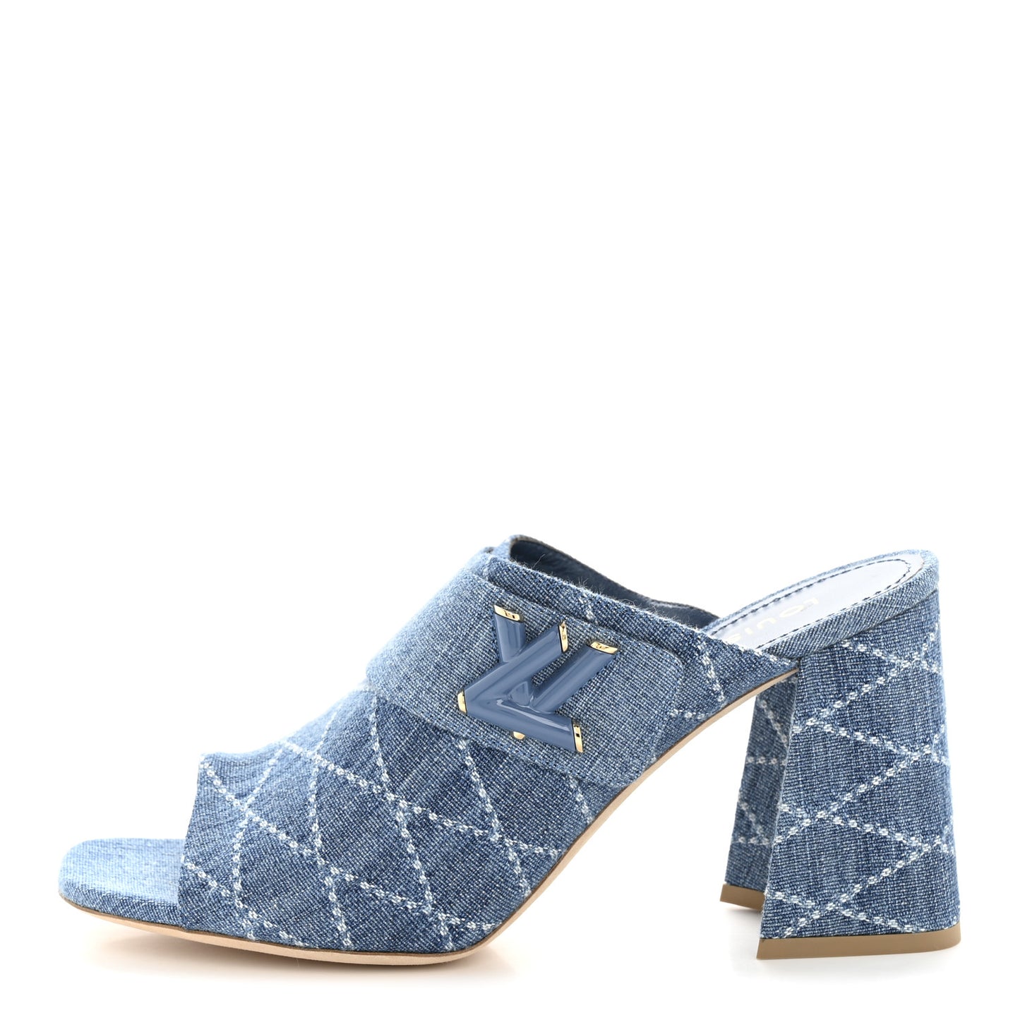 Denim Malletage Shake Mules 41 Blue