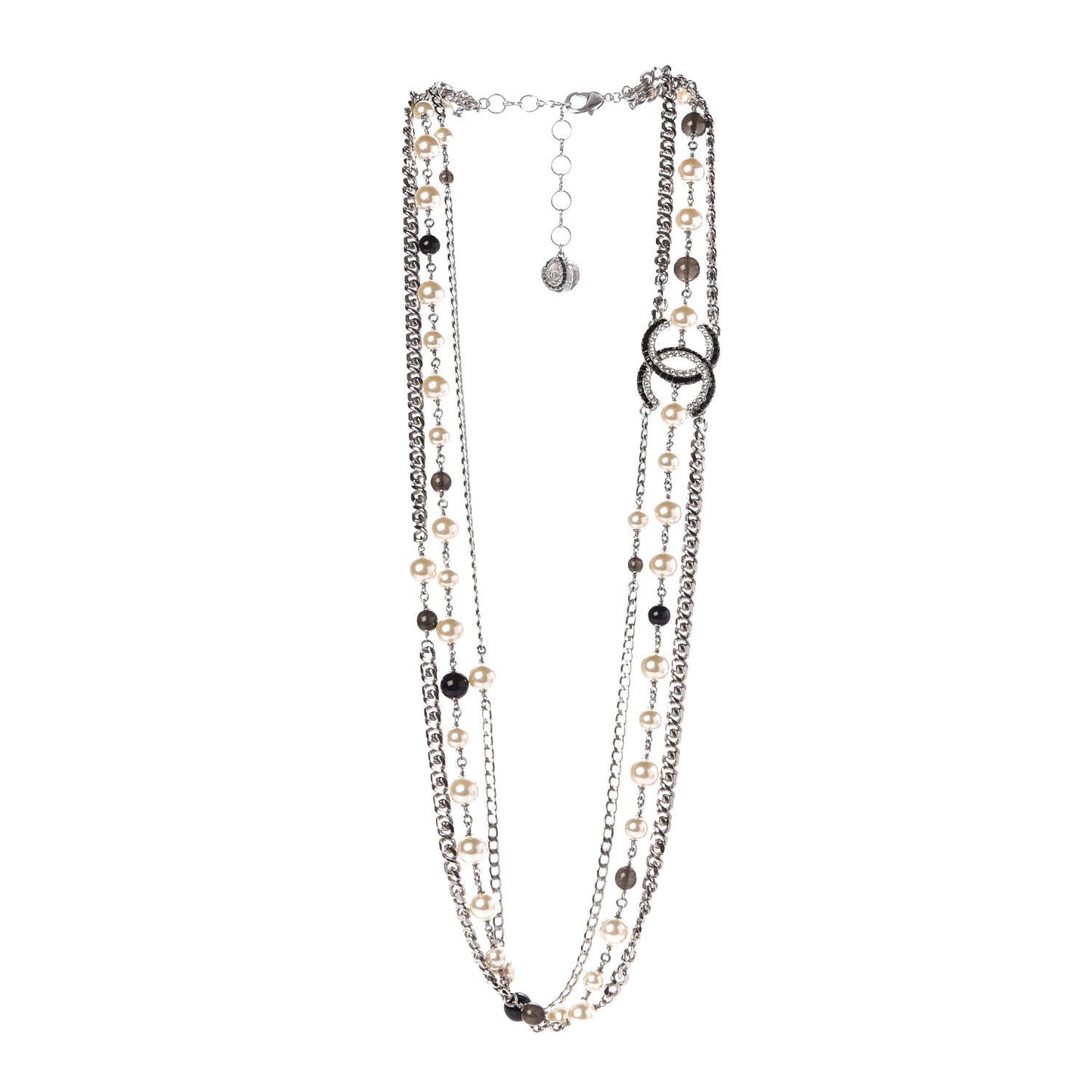 Pearl Crystal CC Double Strand Fancy Belt Pearly White