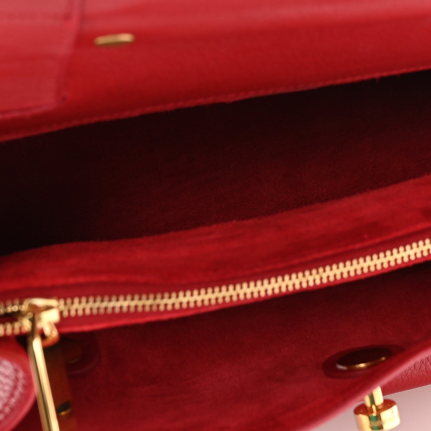 Calfskin Canvas Small Muse Two Red