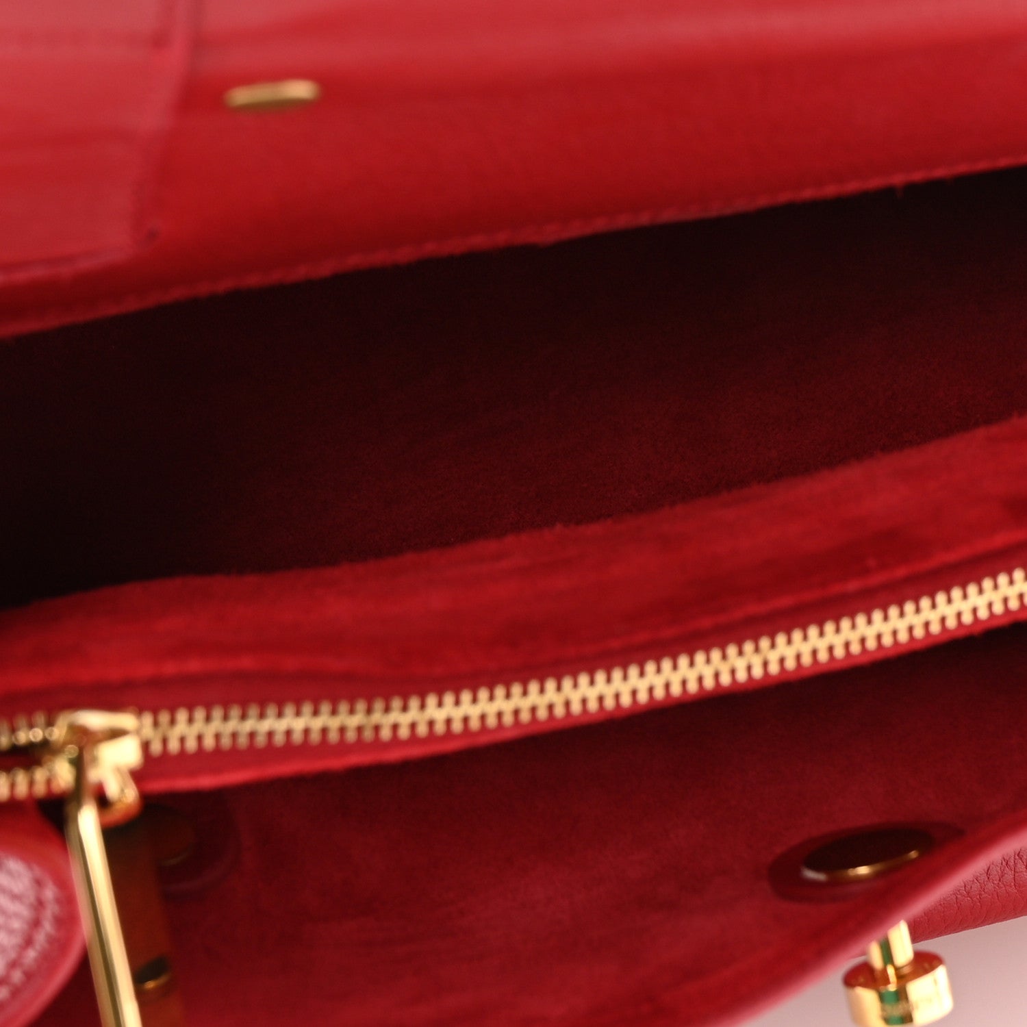 Saint Laurent Calfskin Canvas Small Muse Two Red 5 of 10