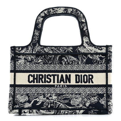 Christian Dior Canvas Embroidered Mini Toile De Jouy Book Tote Blue 1 of 10