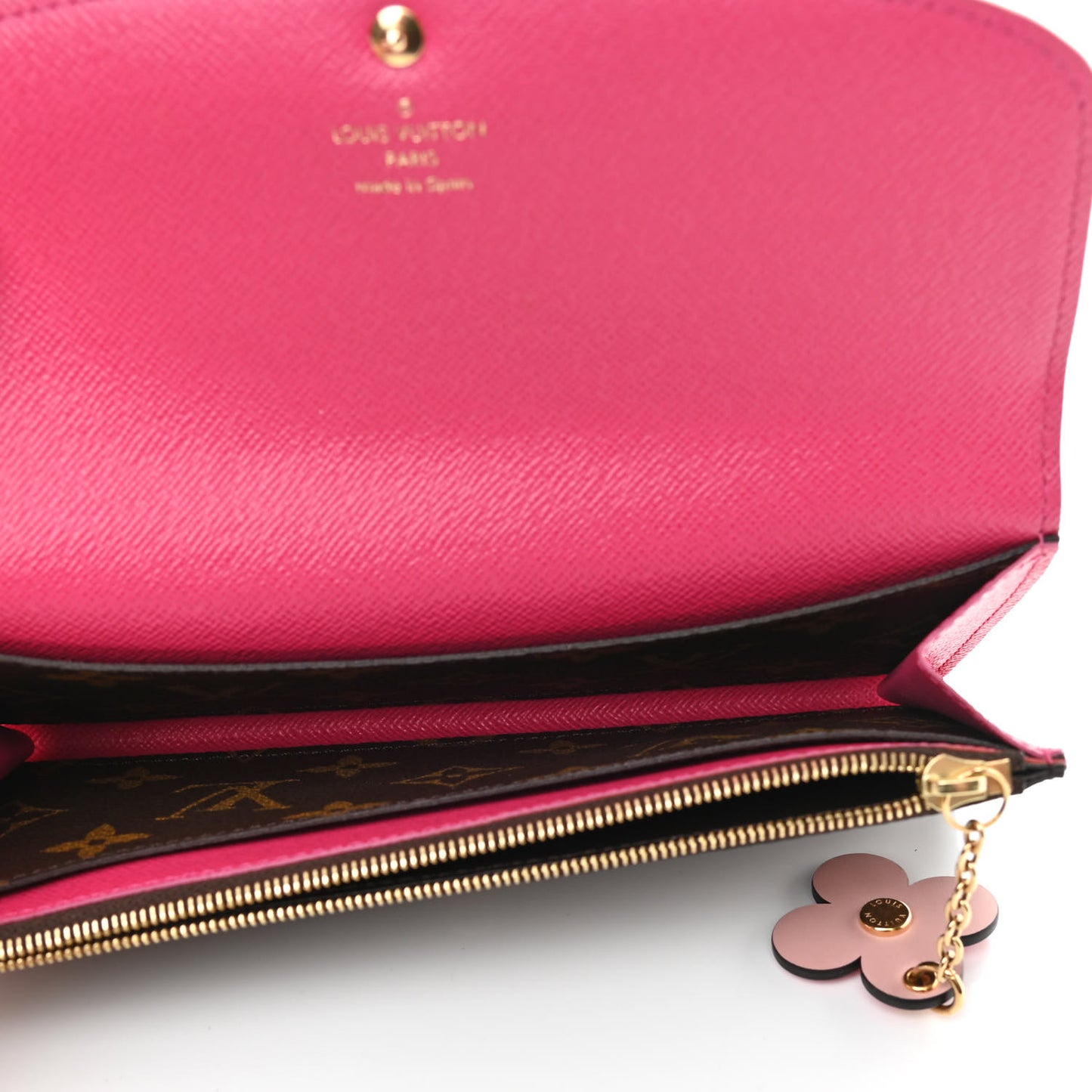 Monogram Bloom Flower Emilie Wallet Fuchsia