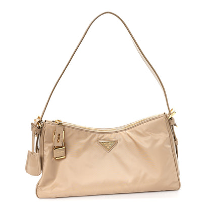 Prada Re-Nylon Vitello Large Aimee Shoulder Bag Cammello 1 of 9