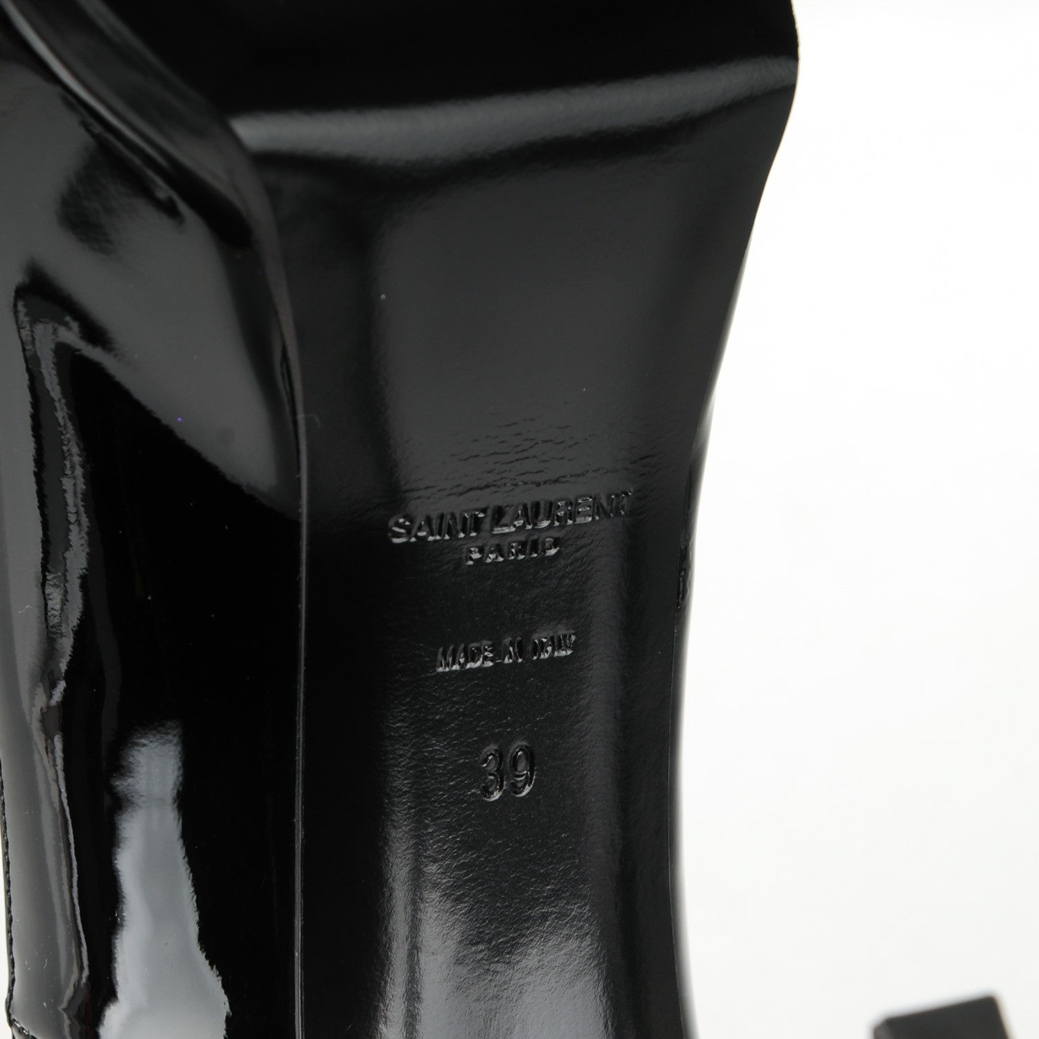 Saint Laurent Vitello Vernice Tribtoo 80 Pumps 39 Black 6 of 7