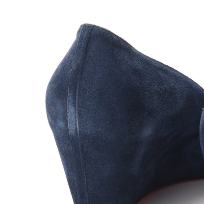 Christian Louboutin Veau Velours Pipina 55 Wedges 40.5 Night 14 of 17