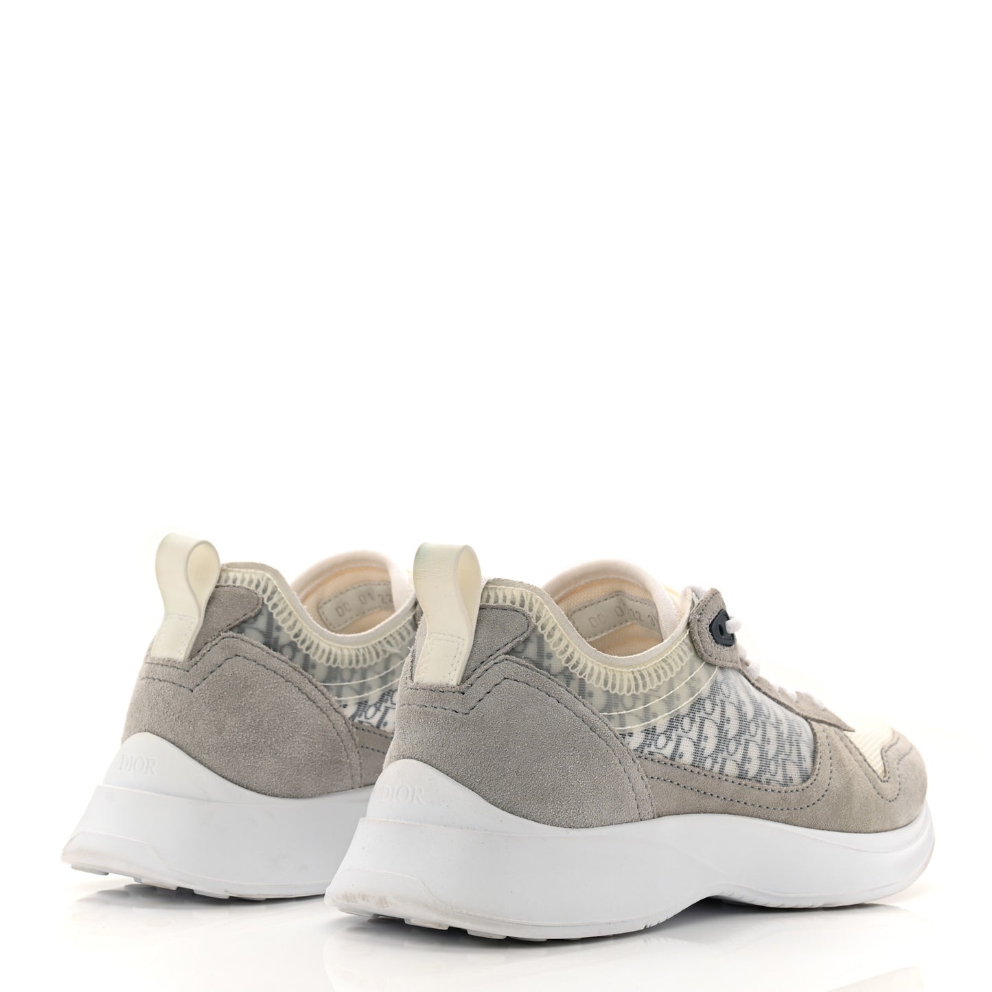 Suede Technical Mesh Oblique Womens B25 Runner Sneakers 37 Gray