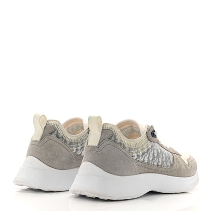 Christian Dior Suede Technical Mesh Oblique Womens B25 Runner Sneakers 37 Gray 4 of 9