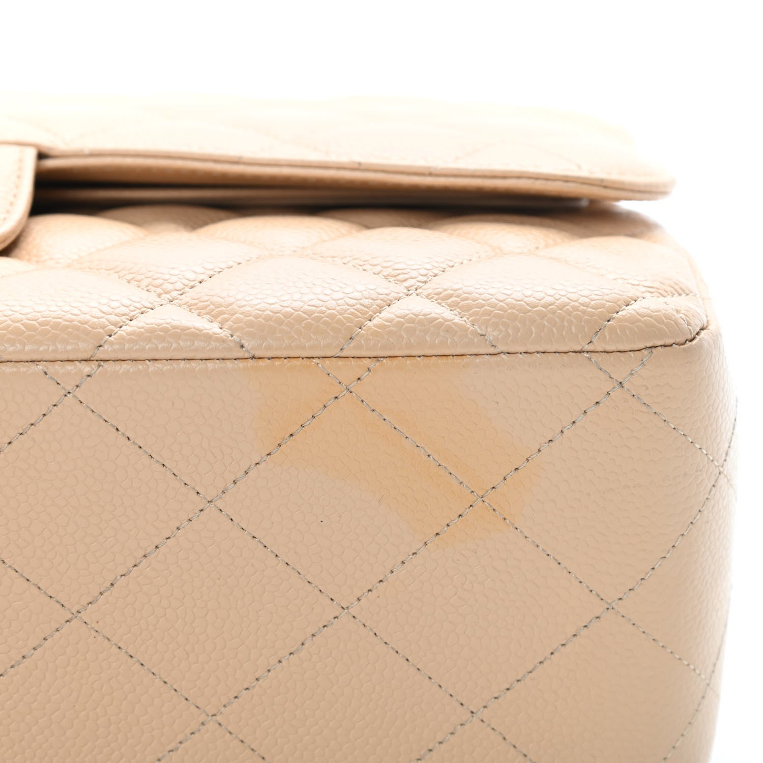 Chanel Caviar Quilted Jumbo Double Flap Beige Clair 15 of 21