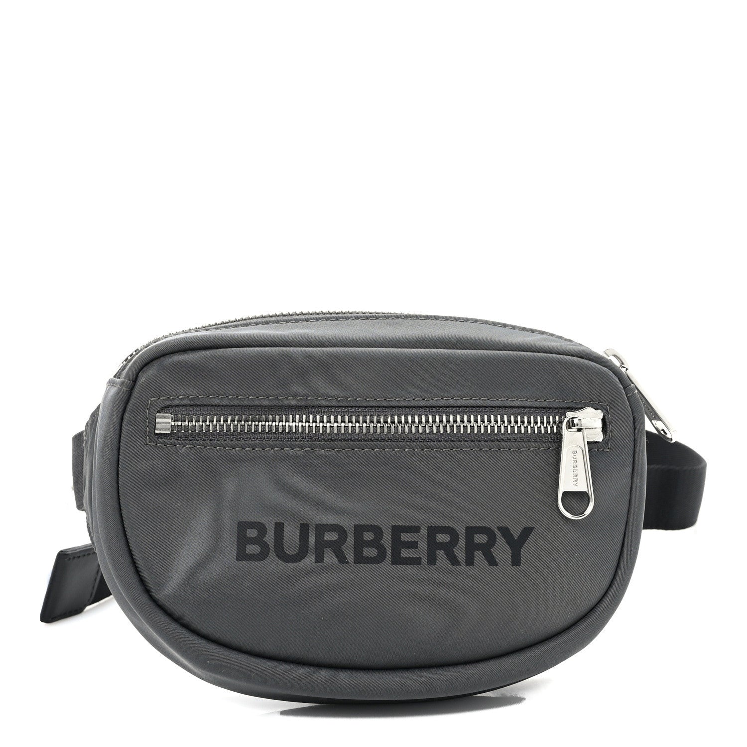 Burberry Econyl Logo Print Small Cannon Bum Bag Charcoal Grey 1 of 11