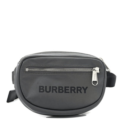 Burberry Econyl Logo Print Small Cannon Bum Bag Charcoal Grey 1 of 11