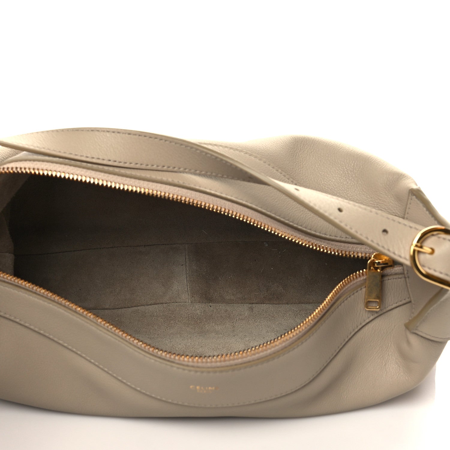 Celine Supple Calfskin Medium Romy Shoulder Bag Safari 5 of 6