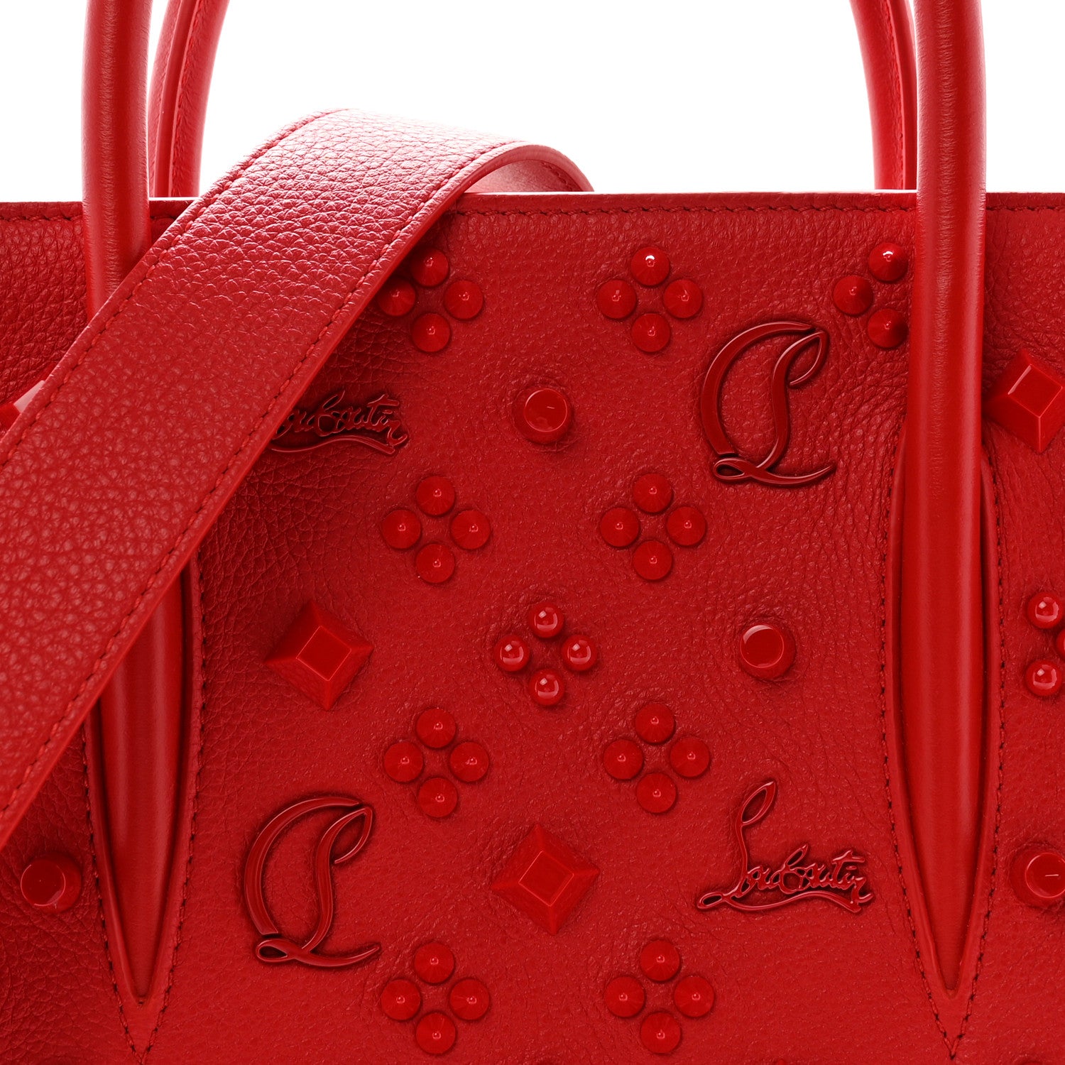 Christian Louboutin Calfskin Spikes Loubinthesky Medium Paloma Red 8 of 11