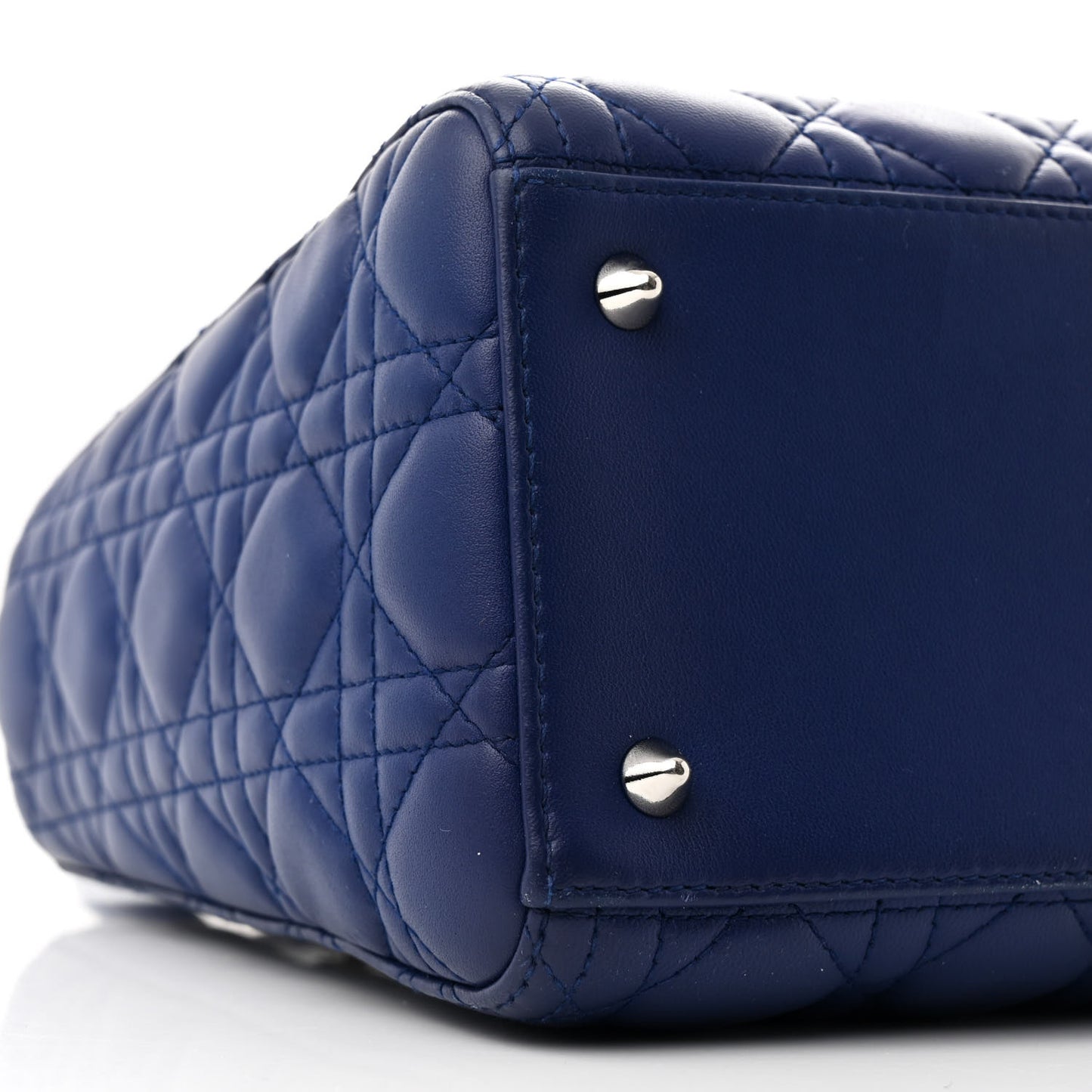 Lambskin Cannage Medium Lady Dior Blue