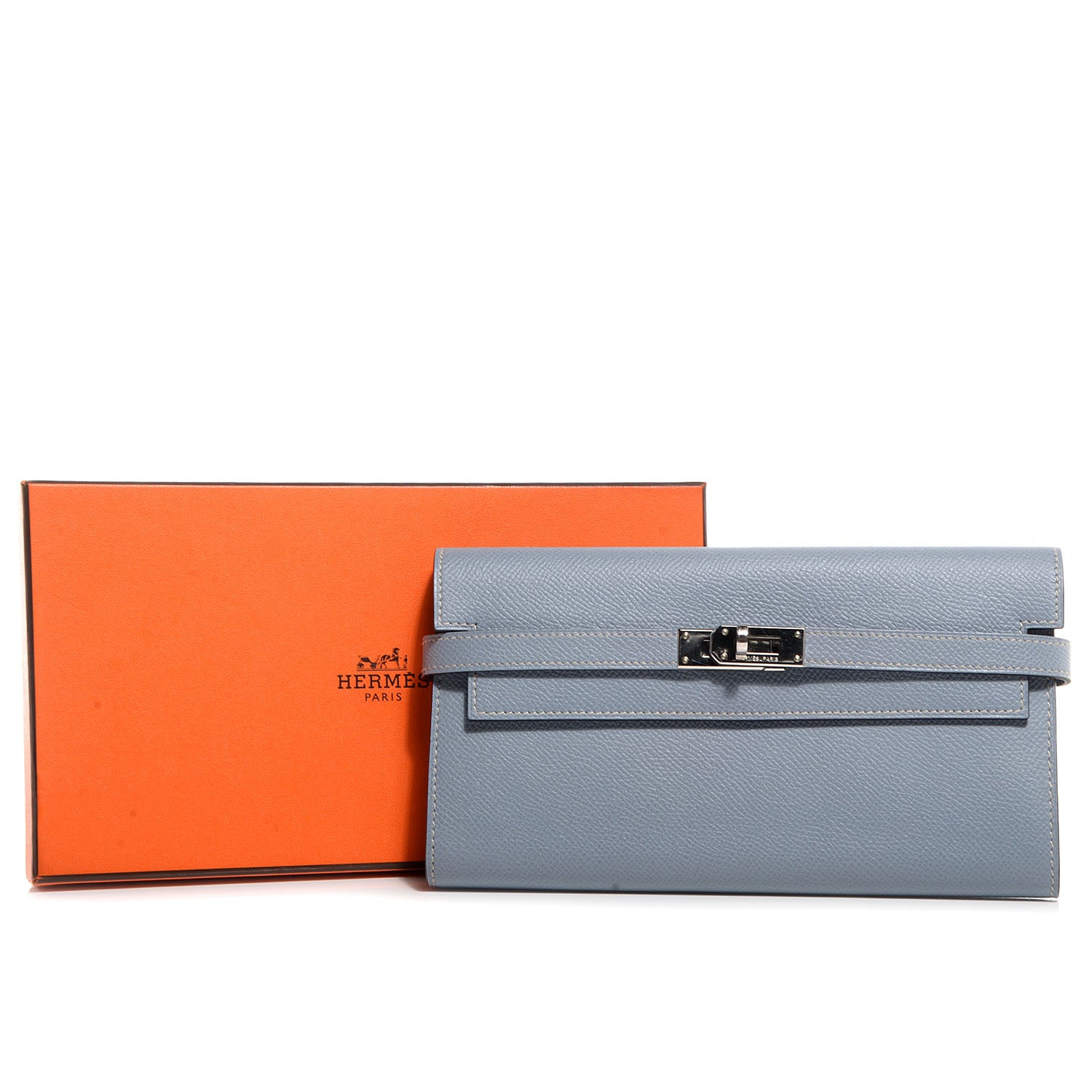 Hermes Epsom Kelly Long Wallet Ciel 5 of 13