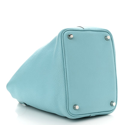 Hermes Taurillon Clemence Picotin Lock 18 PM Bleu Atoll 4 of 10