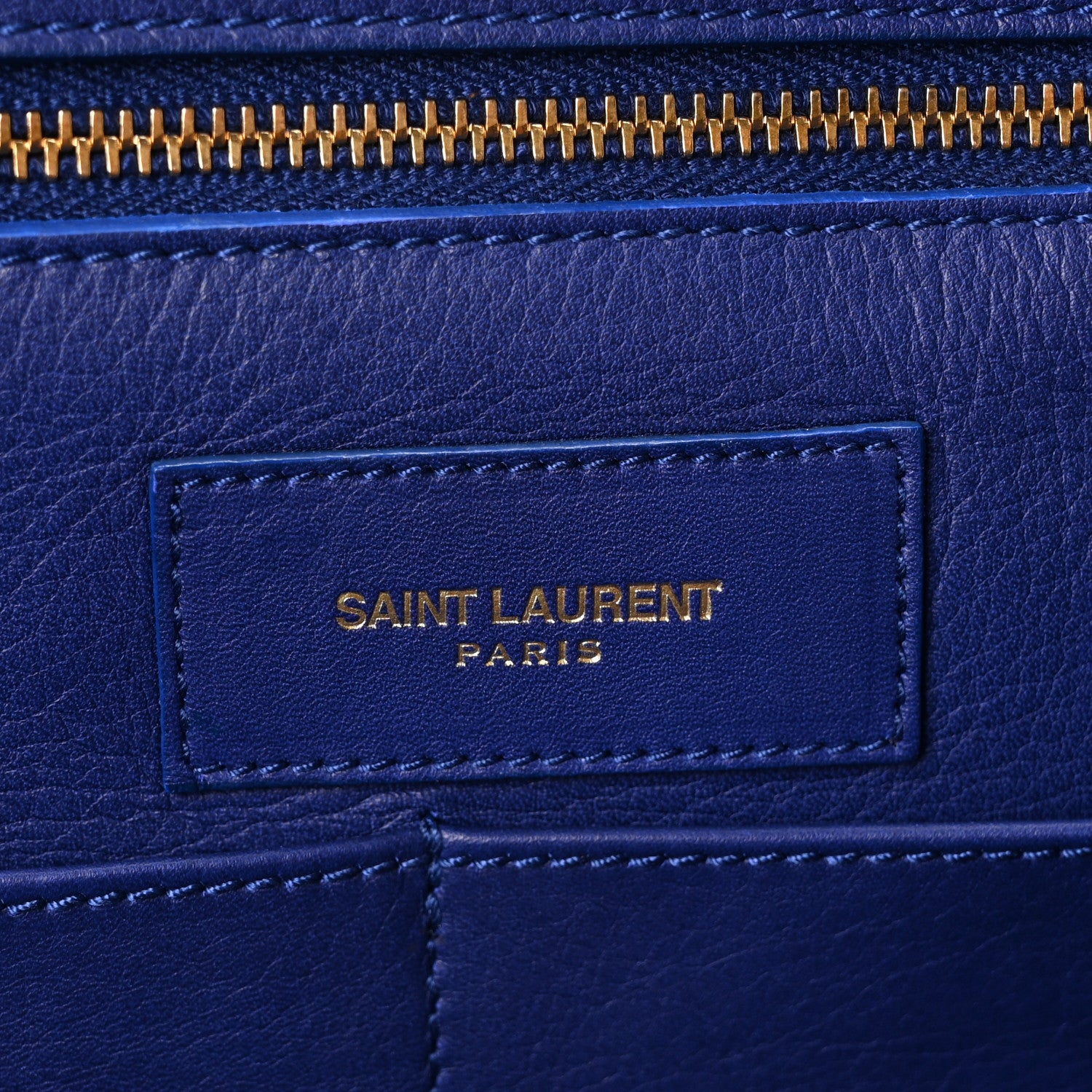 Saint Laurent Calfskin Medium Classic Y Cabas Navy 6 of 9