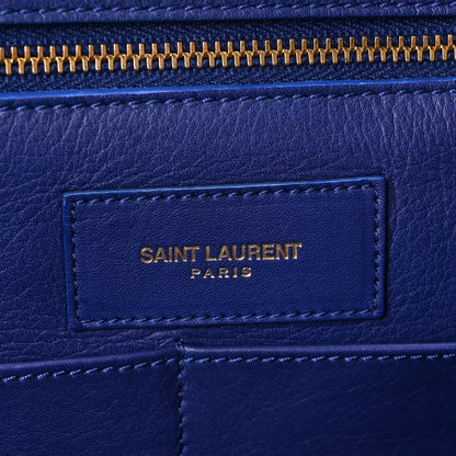 Saint Laurent Calfskin Medium Classic Y Cabas Navy 6 of 9