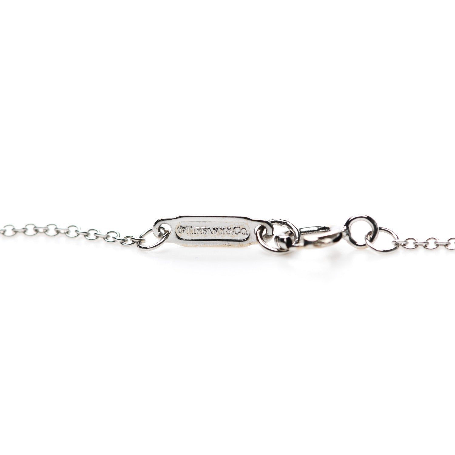 Tiffany 18K White Gold Diamond Akoya Pearl 7.5mm Signature Pendant Necklace 5 of 6