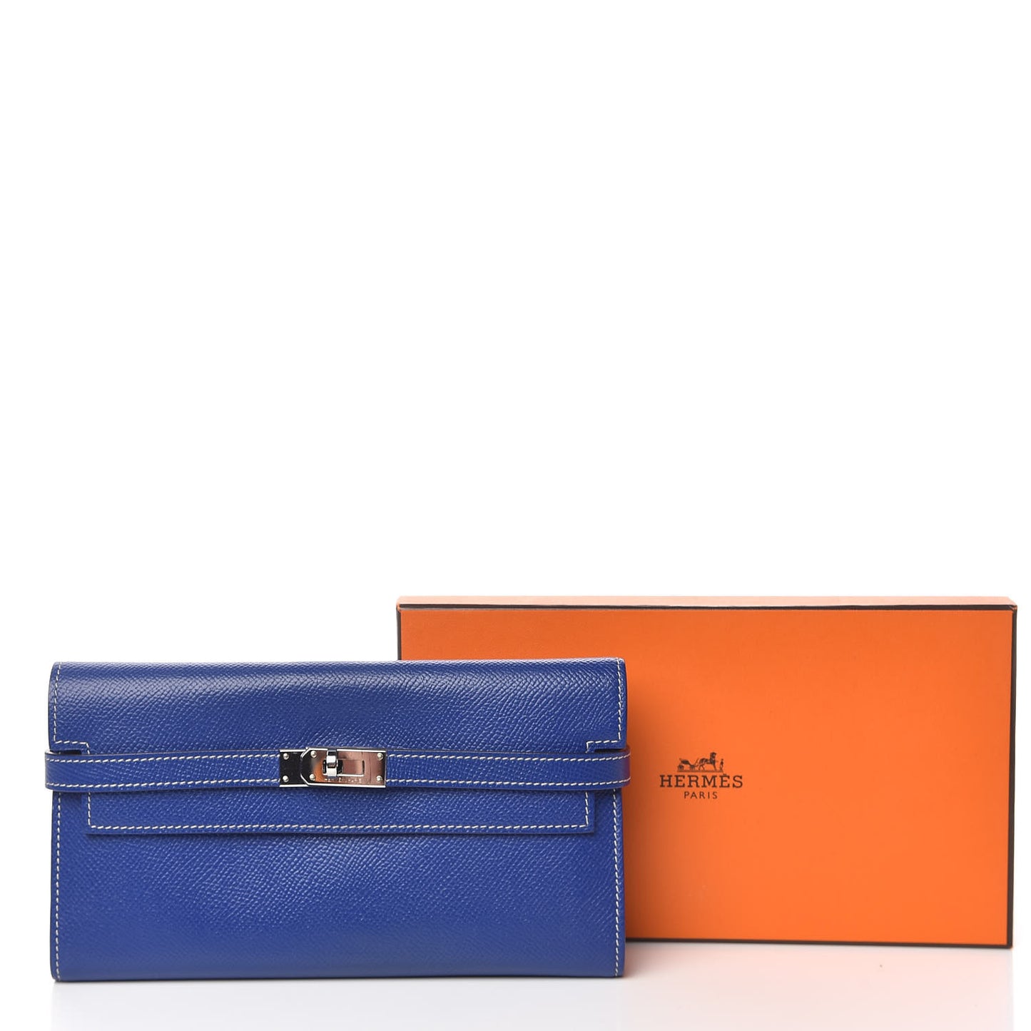 Epsom Kelly Longue Wallet Bleu Electrique Bleu Izmir