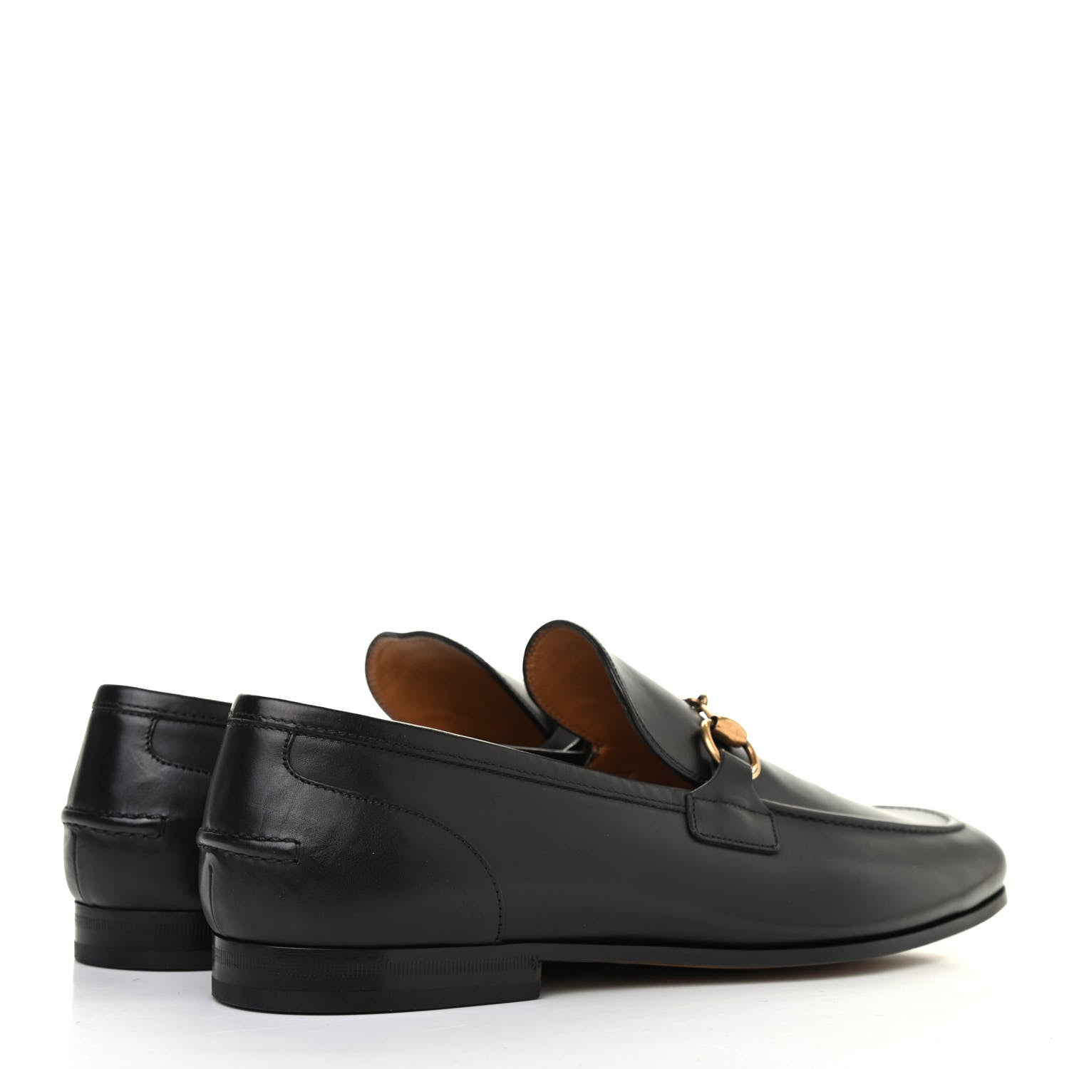 Gucci Calfskin Horsebit Mens Jordaan Loafers 10.5 Black 3 of 4
