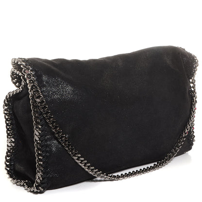 Stella McCartney Shaggy Deer Small Falabella Fold Over Tote Black 3 of 6