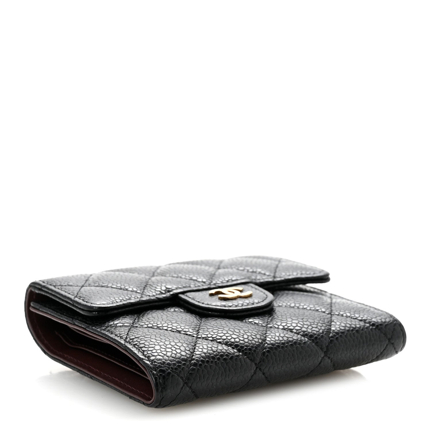 Chanel Caviar Quilted Compact Flap Wallet Black 4 of 11