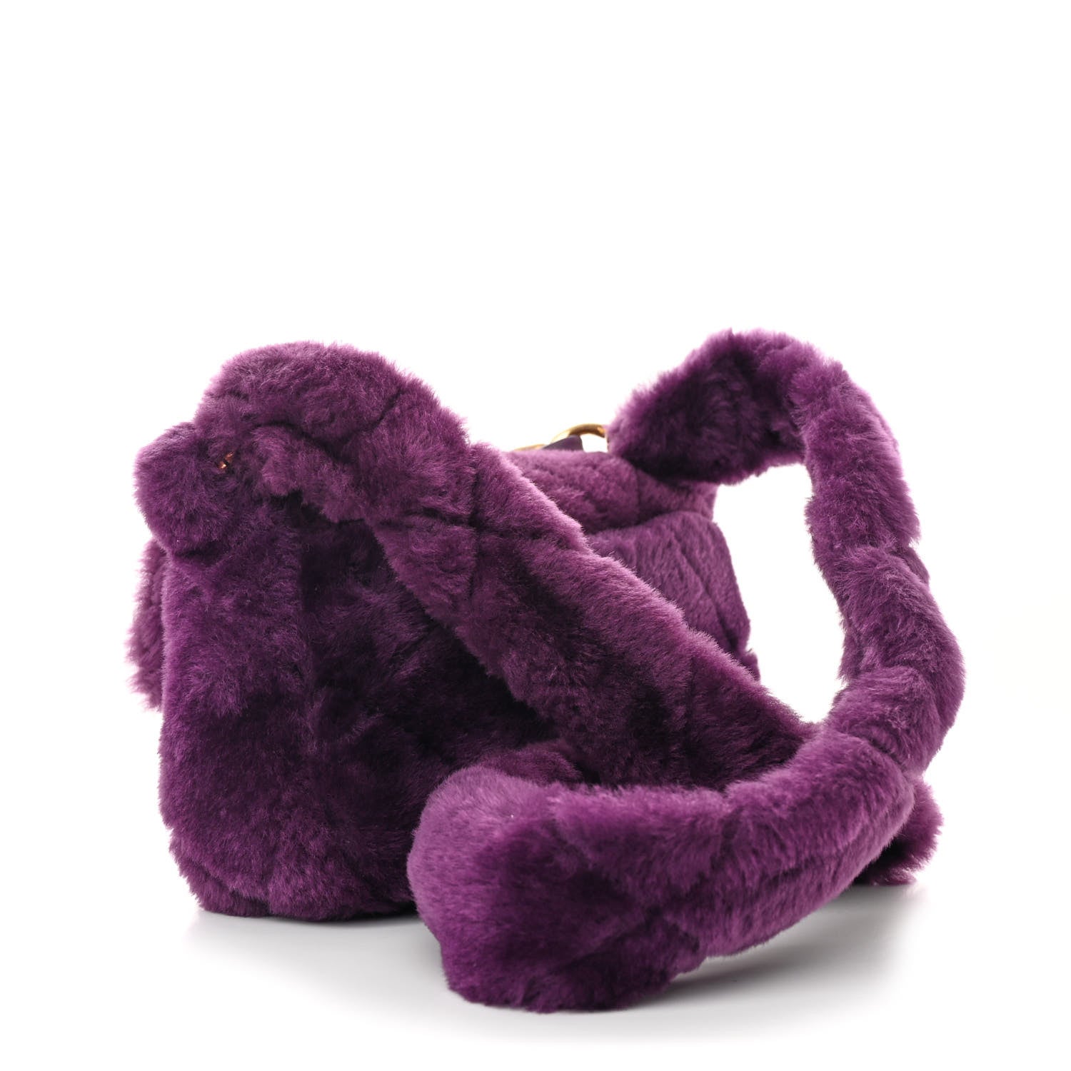 Chanel Shearling Lambskin Quilted Flap Purple 3 of 10