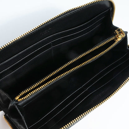 Prada Vernice Zip Around Wallet Black 10 of 12