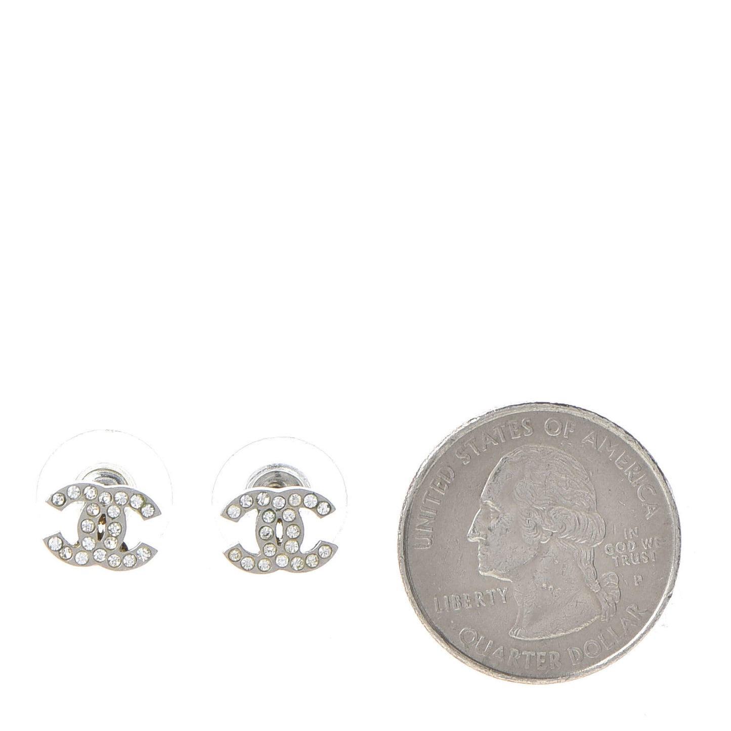 Crystal Timeless CC Earrings Silver