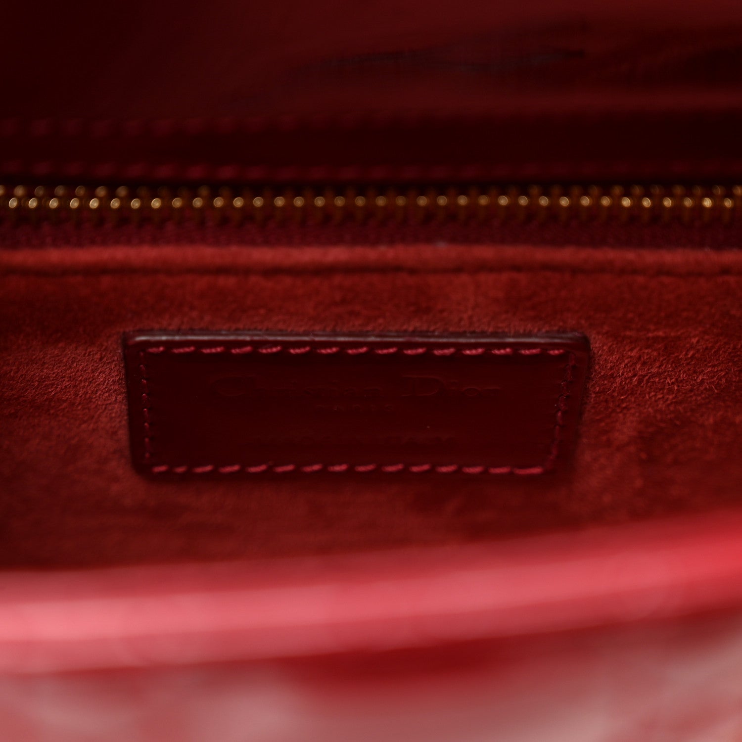Christian Dior Patent Cannage Small Lady Dior Cherry Red 7 of 11