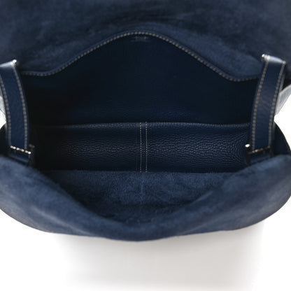 Hermes Taurillon Clemence Halzan 31 GM Bleu Encre 5 of 8