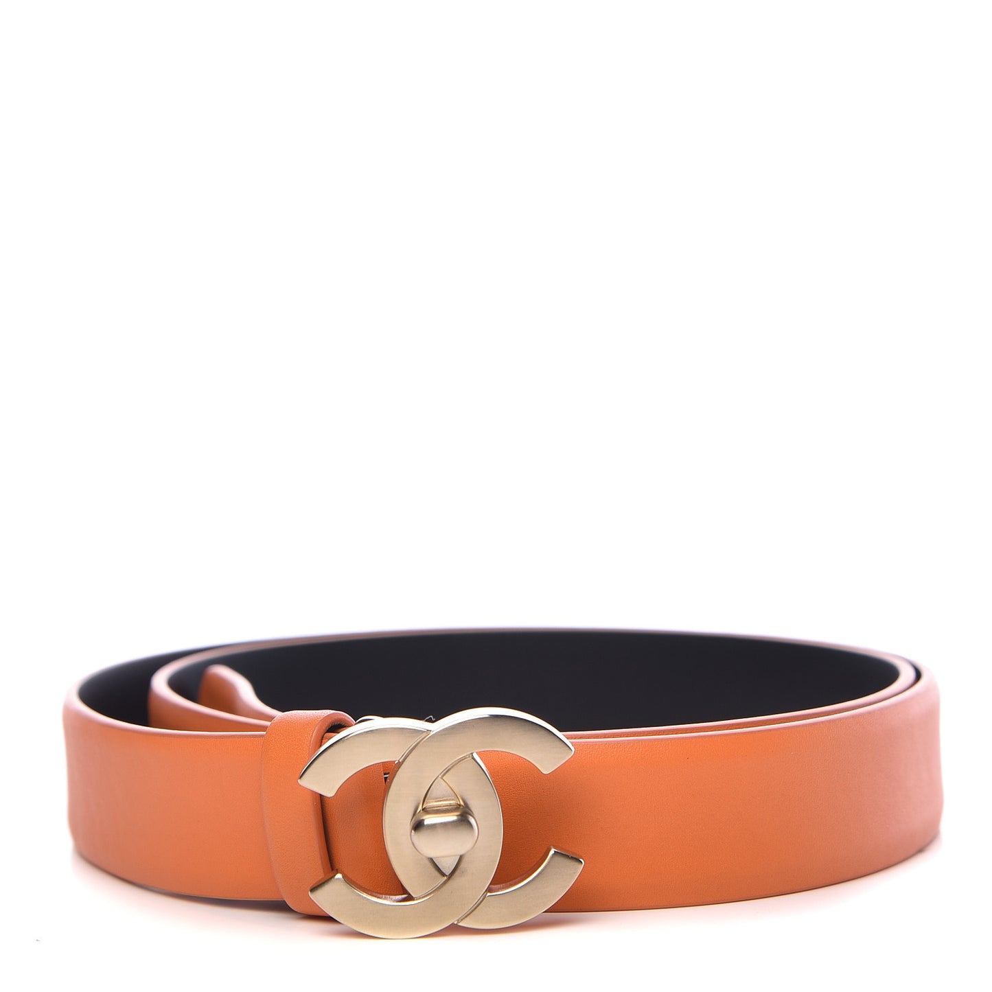 Lambskin CC Belt 90 36 Orange