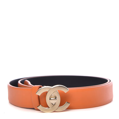 Chanel Lambskin CC Belt 90 36 Orange 1 of 8