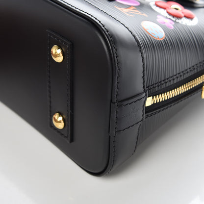 Louis Vuitton Epi Blooming Flowers Alma BB Black 6 of 9